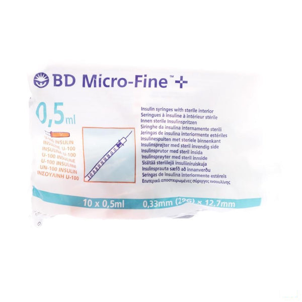 Bd Microfine+ Ins.spuit 0,5ml 29g 12,7mm 10 324824 - Bd - InstaCosmetic