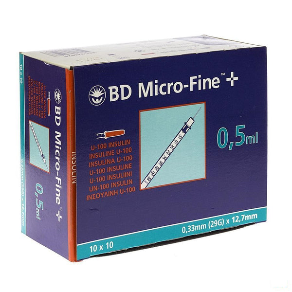 Bd Microfine+ Ins.spuit 0,5ml 29g 12,7mm100 324824 - Bd - InstaCosmetic