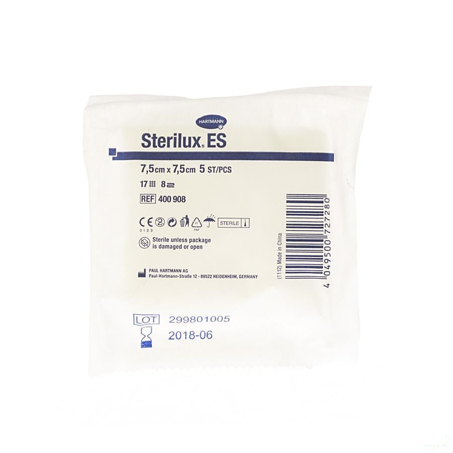 Sterilux Es Kp Ster 8pl 7,5x 7,5cm 30x5 4009084