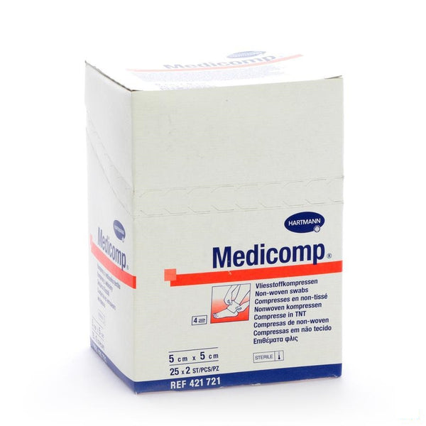 Medicomp Kompres Steriel 4pl 5x 5cm 25x2 - Hartmann P. - InstaCosmetic