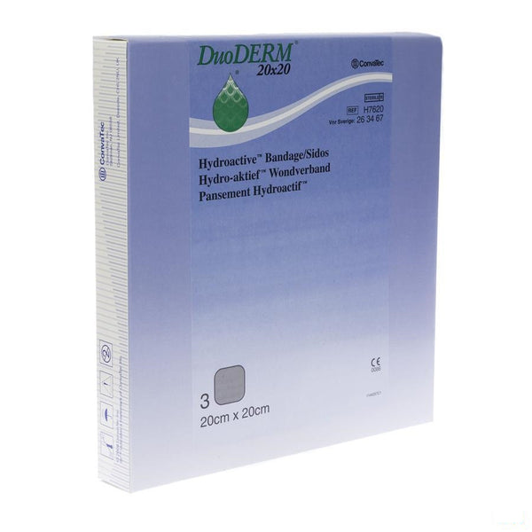 Duoderm Hydroact 20x20cm 3st H7620 - Convatec Belgium - InstaCosmetic