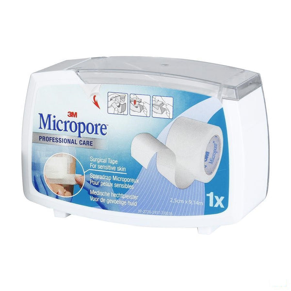 Micropore 3m 25mmx9,15m Nieuwe Dispenser 1530-1 - 3m Belgium - InstaCosmetic