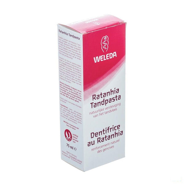 Weleda Tandpasta Ratanhia Roos 75ml - Weleda - InstaCosmetic