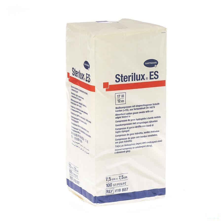 Sterilux Es Kp N/st 12pl 7,5x 7,5cm 100 4188072