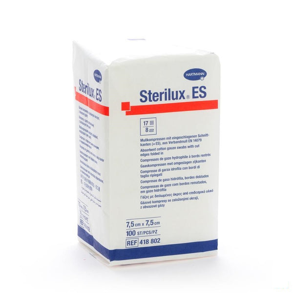 Sterilux Es Kp N/st 8pl 7,5x 7,5cm 100 4188022 - Hartmann P. - InstaCosmetic