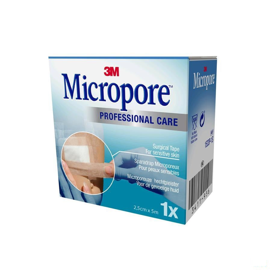 Micropore 3m Rol 25mmx5m 1530/2b