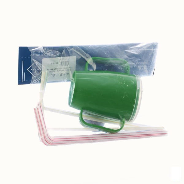 Appeg Ziekenbeker+rietje Eltex Wit - Appeg - InstaCosmetic