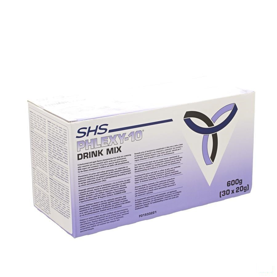 Phlexy 10 Drink Mix Zwarte Bes-appel 30x20g
