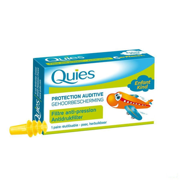 Quies Oordoppen Earplanes Voor Reis Kind 1 Paar - Quies - InstaCosmetic