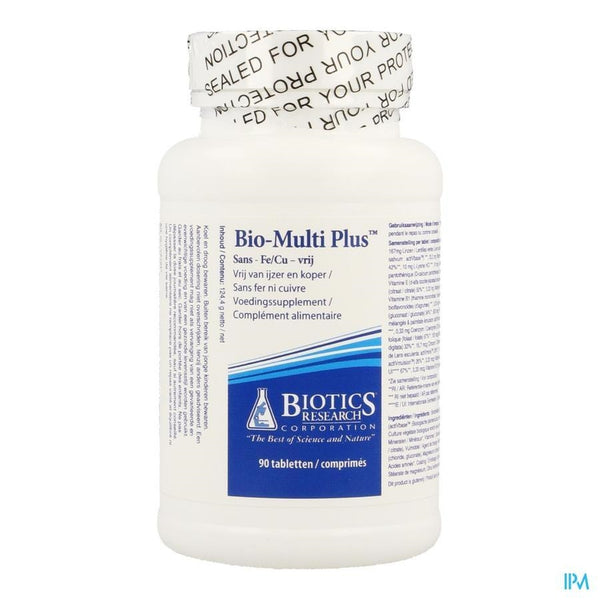Bio Multi Plus Z/fe-cu Biotics Tabletten 90 - Energetica Natura Benelux - InstaCosmetic