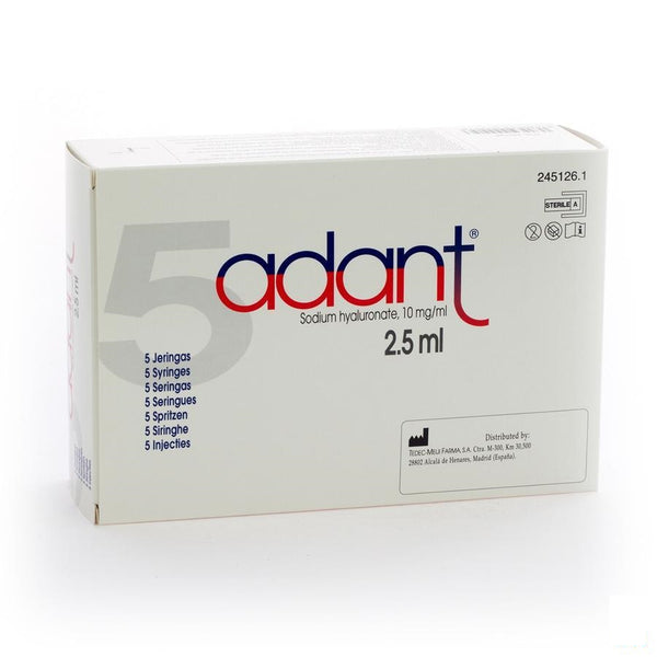 Adant Opl 1% Inj Intra Articul. 5 X 2,5ml - Tramedico - InstaCosmetic