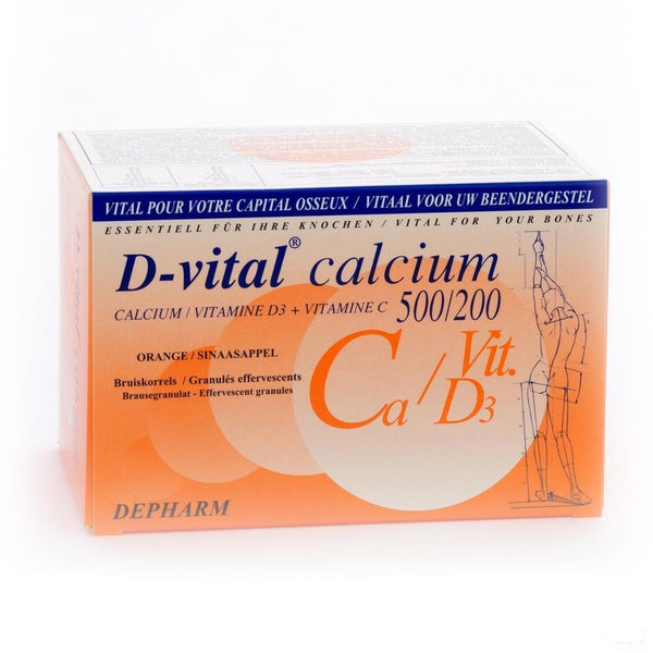 D Vital Calcium 500/200 Sinaas Zakjes 40 - Depharm - InstaCosmetic