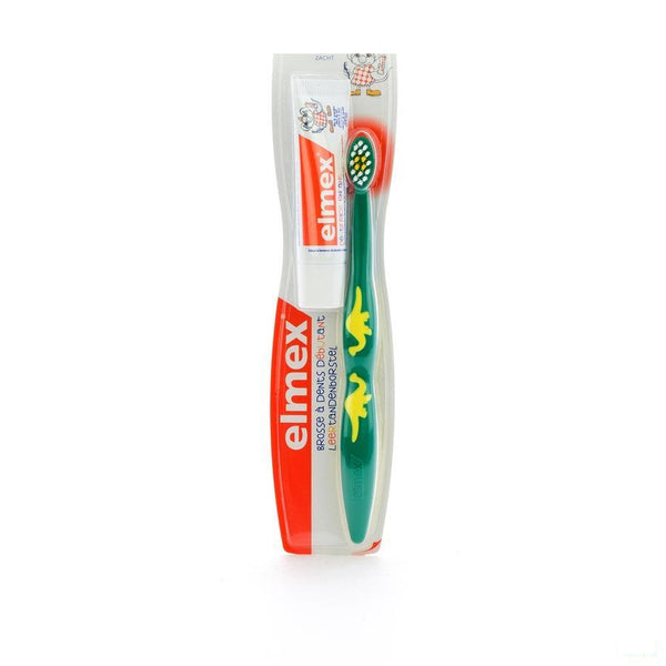 Elmex Leertandenborstel (0-3 jaar) + tandpasta sample - Elmex-meridol - InstaCosmetic
