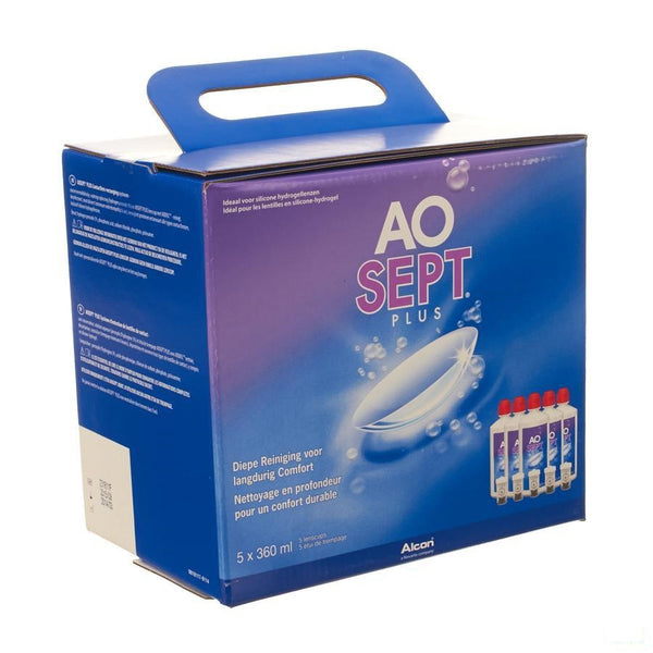 Aosept Plus 6 Maandpack 5x360ml - Alcon - InstaCosmetic