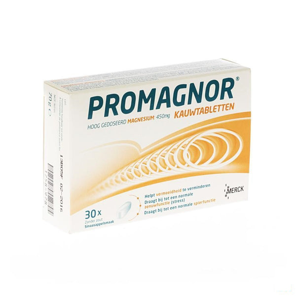 Promagnor Kauwtabletten 30 X 450 Mg - Merck - InstaCosmetic