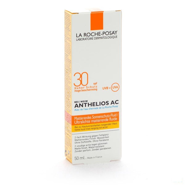 La Roche-Posay - Anthelios Zonnefluïde Dry Touch SPF30 50ml - Lrp - InstaCosmetic