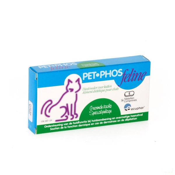 Pet Phos Feline Gezonde Vacht Tabletten 36 - Ecuphar Nv/sa - InstaCosmetic