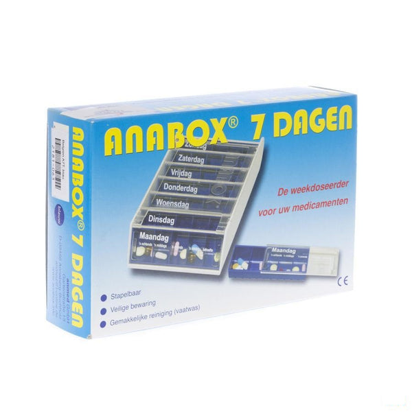 Anabox Pilbox Blauw 7 Dagen - Fagron - InstaCosmetic