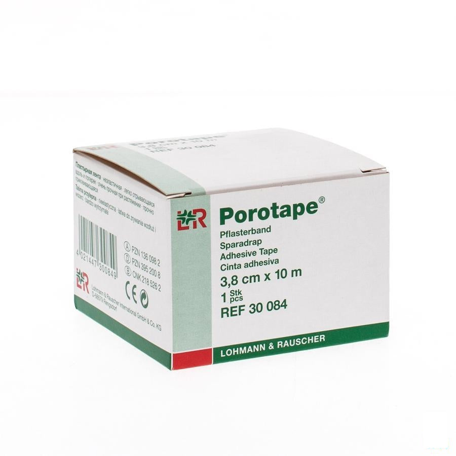 Porotape Kleeftape N/elast 3,8cmx10m 1 30084
