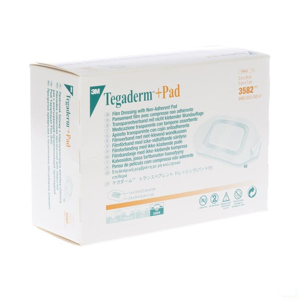 Tegaderm + Pad 3m Transp Steril 5cmx 7cm 50 3582 - 3m Belgium - InstaCosmetic