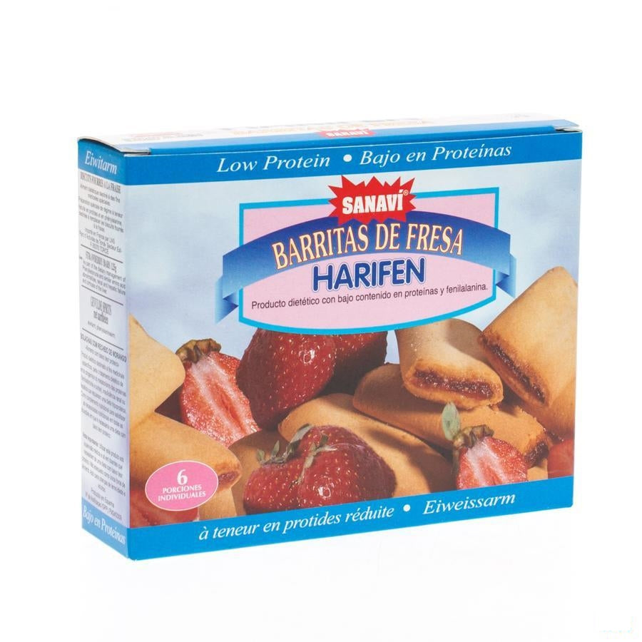 Sanavi Harifen Koekje Gevuld Aardbei 6x25g 4639