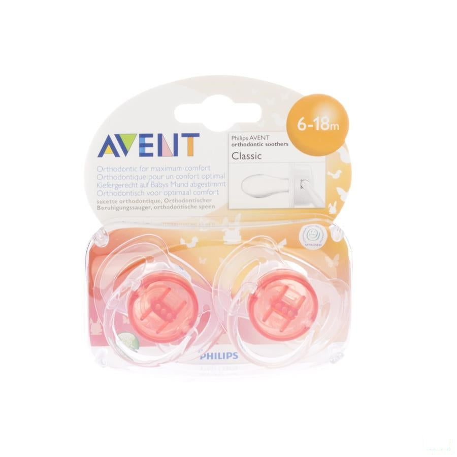 Avent Fopspenen Transparant Silicone +6m 2