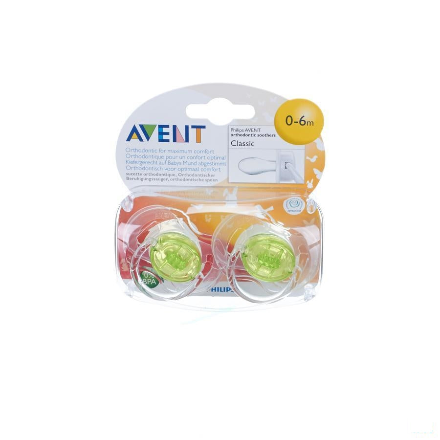 Avent Fopspenen Transparant Silicone 3-6m 2