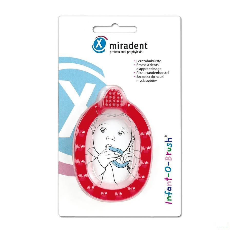 Miradent Infant O Brush Baby Tandenborstel Rood