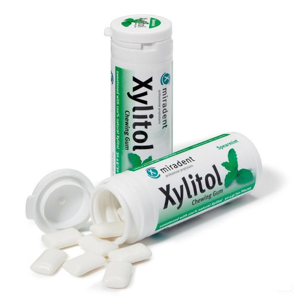 Miradent Kauwgom Xylitol Groene Munt Munt Zs 30 - Eureka Pharma - InstaCosmetic
