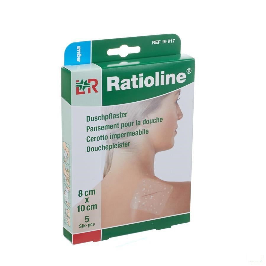 Ratioline Aqua Douchepleister N/st 8x10cm 5 19917