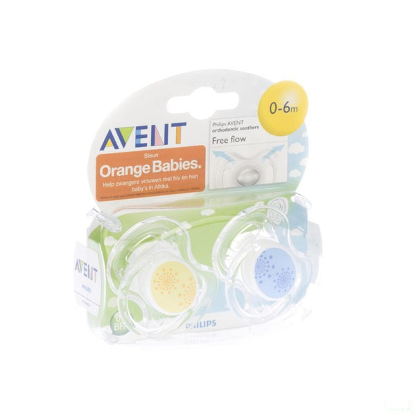 Avent Fopspeen Free Flow Tendens Sil Dub. 0- 6m 2 - Bomedys - InstaCosmetic