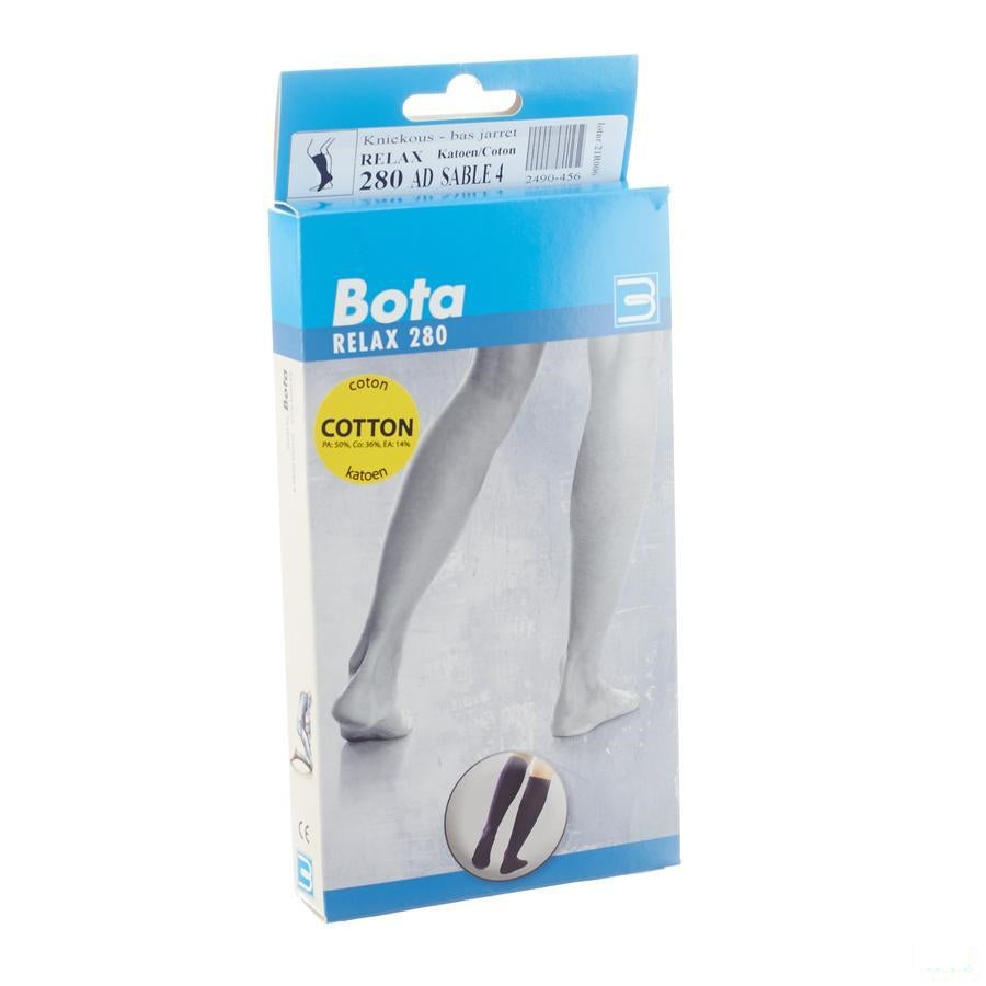 Bota Relax 280 Katoen Korte Kous Zand N4