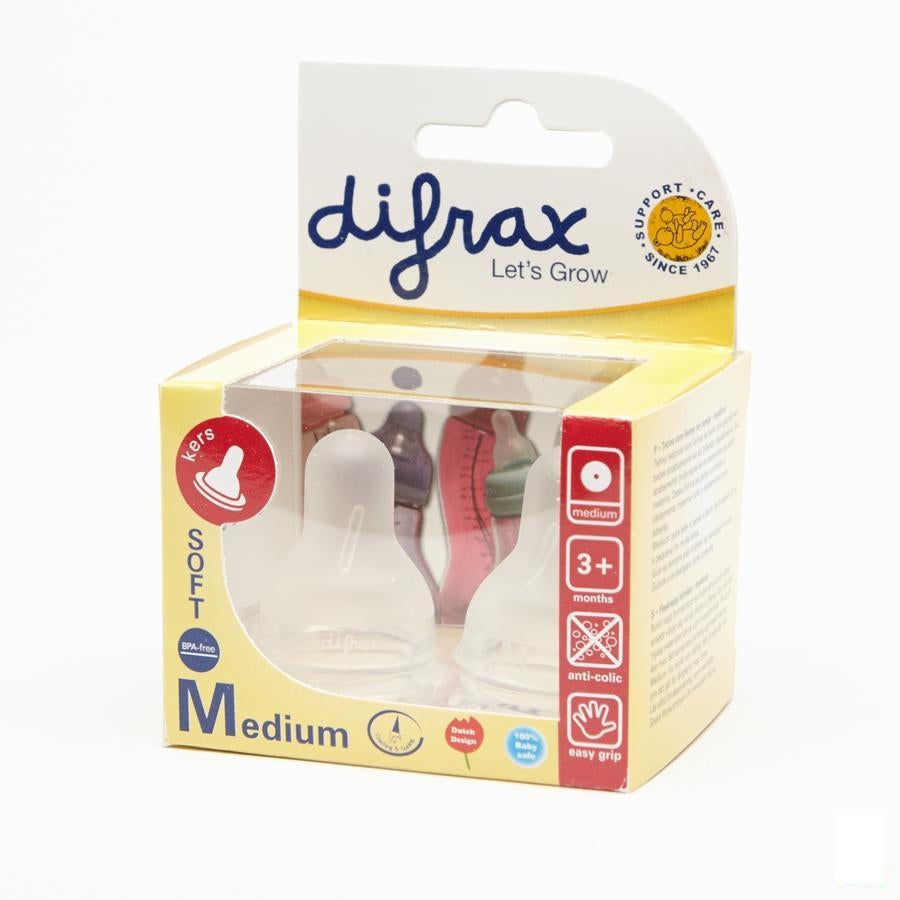 Difrax Soft Speen Kers M 2 Stuks 672