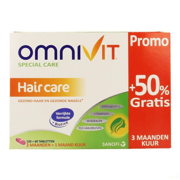 Omnivit Haar 120 + 60 Gratis - Sanofi - InstaCosmetic