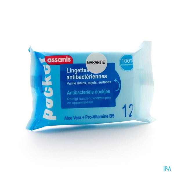 Assanis Pocket Reinigingsdoekjes Handen 12