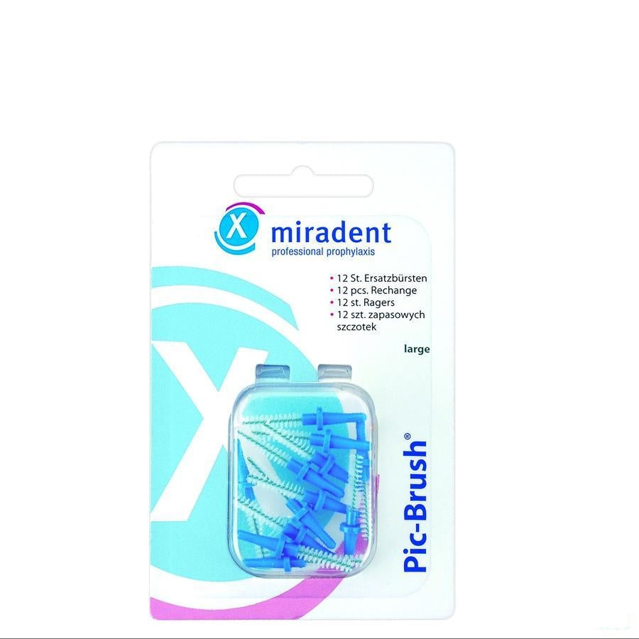 Miradent Pic-brush Borsteltje Blauw 12