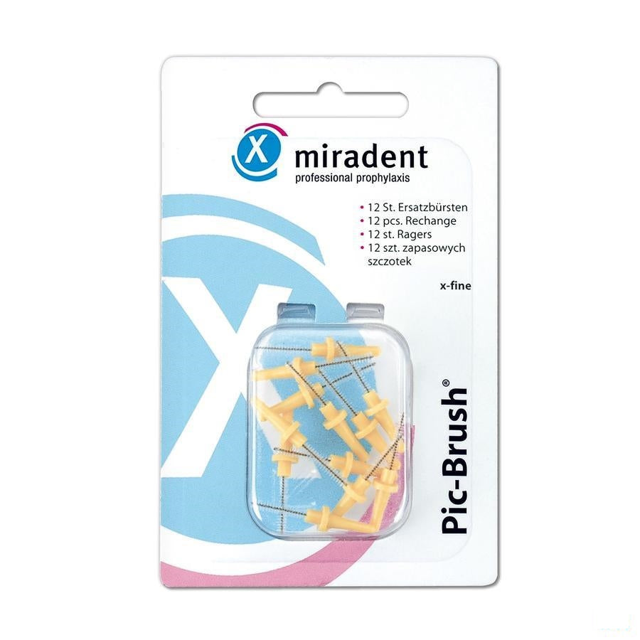 Miradent Pic-brush Borsteltje Geel 12
