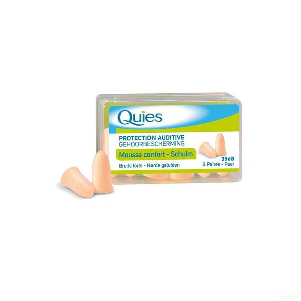 Quies Oordoppen Mousse Huidkleur 3 Paar - Quies - InstaCosmetic