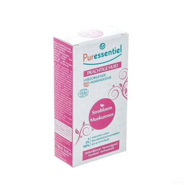 Puressentiel Bio Mass.olie Muskusroos-rozenh.100ml - Puressentiel - InstaCosmetic