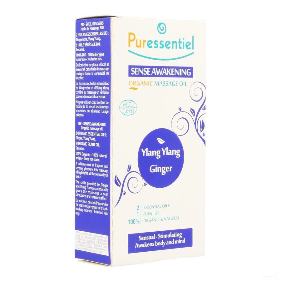 Puressentiel Bio Mass.olie Ylang Ylang-gember100ml