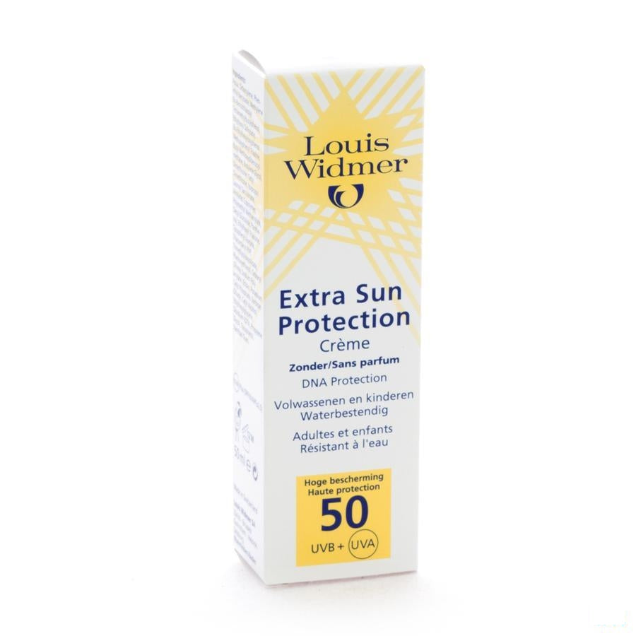 Louis Widmer Extra Sun Protection Zonder parfum Zonnecreme SPF50 - 50 ml