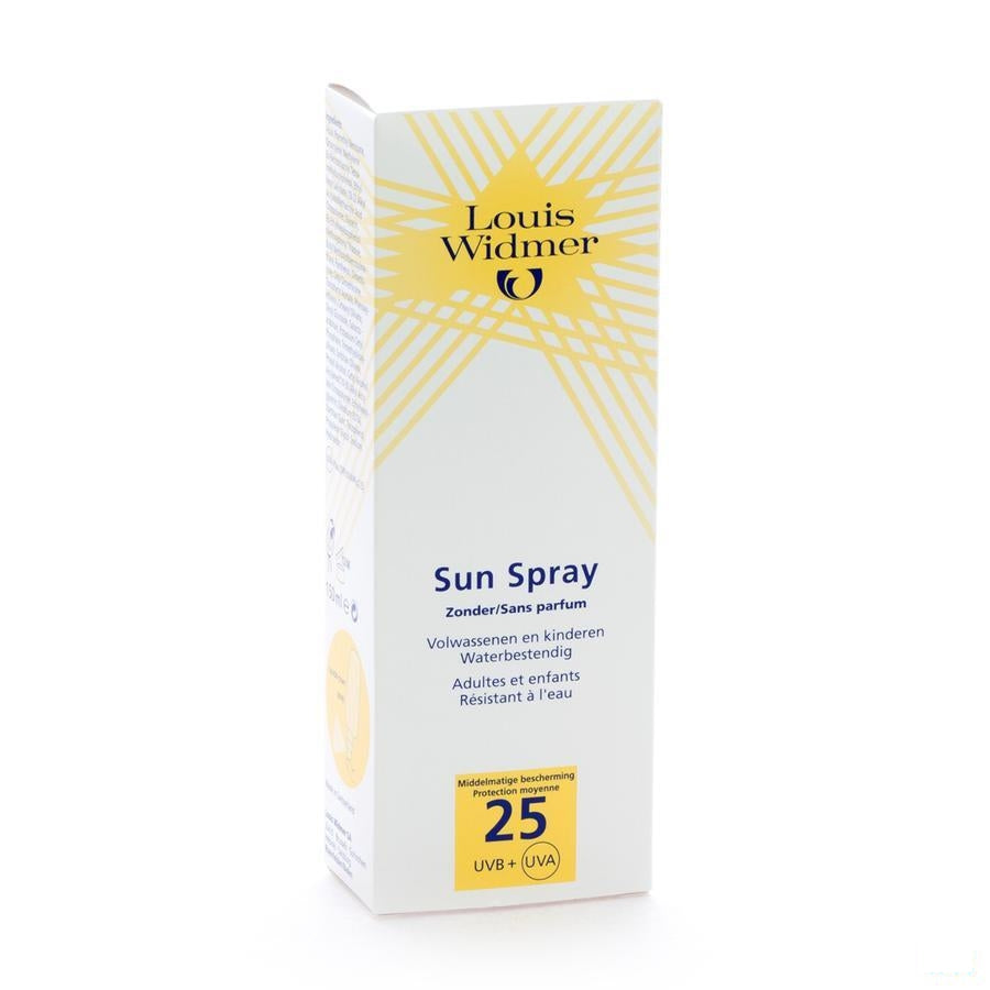 Widmer Sun Spray 25 Zonder Parfum 150 Ml