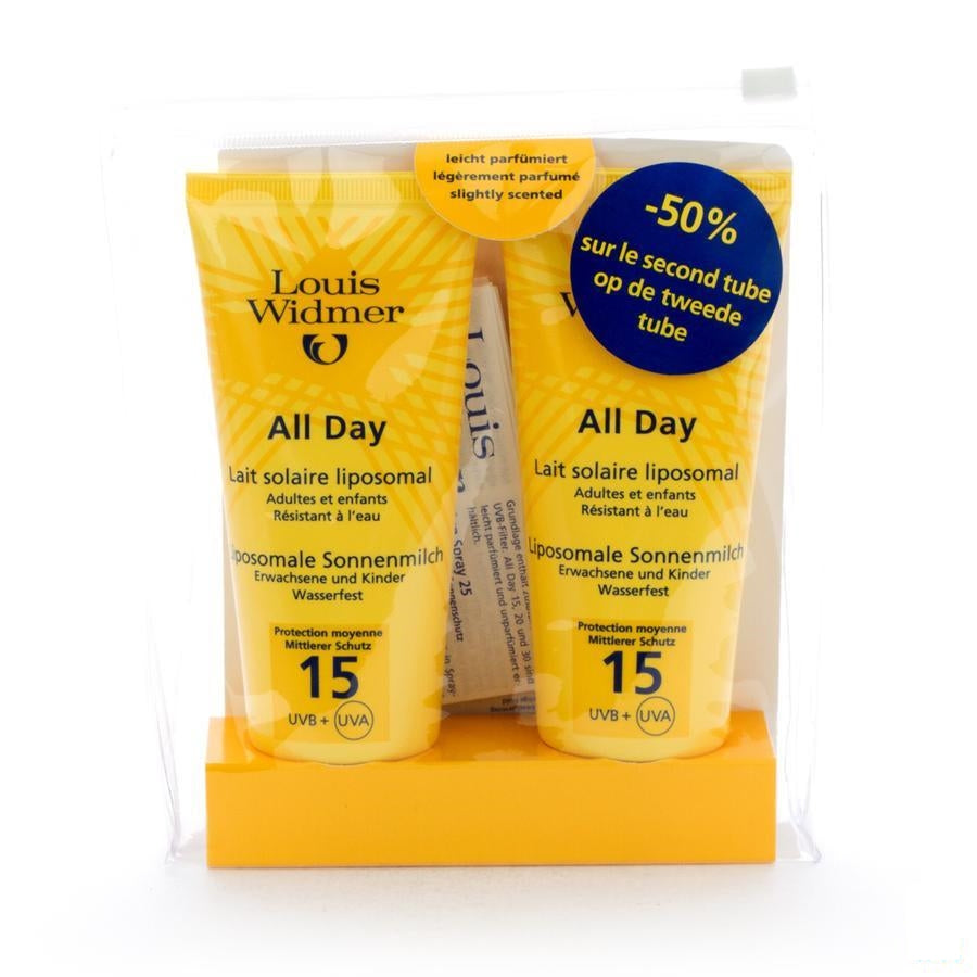 Widmer Sun All Day SPF15 Met Parfum 2x100 Ml