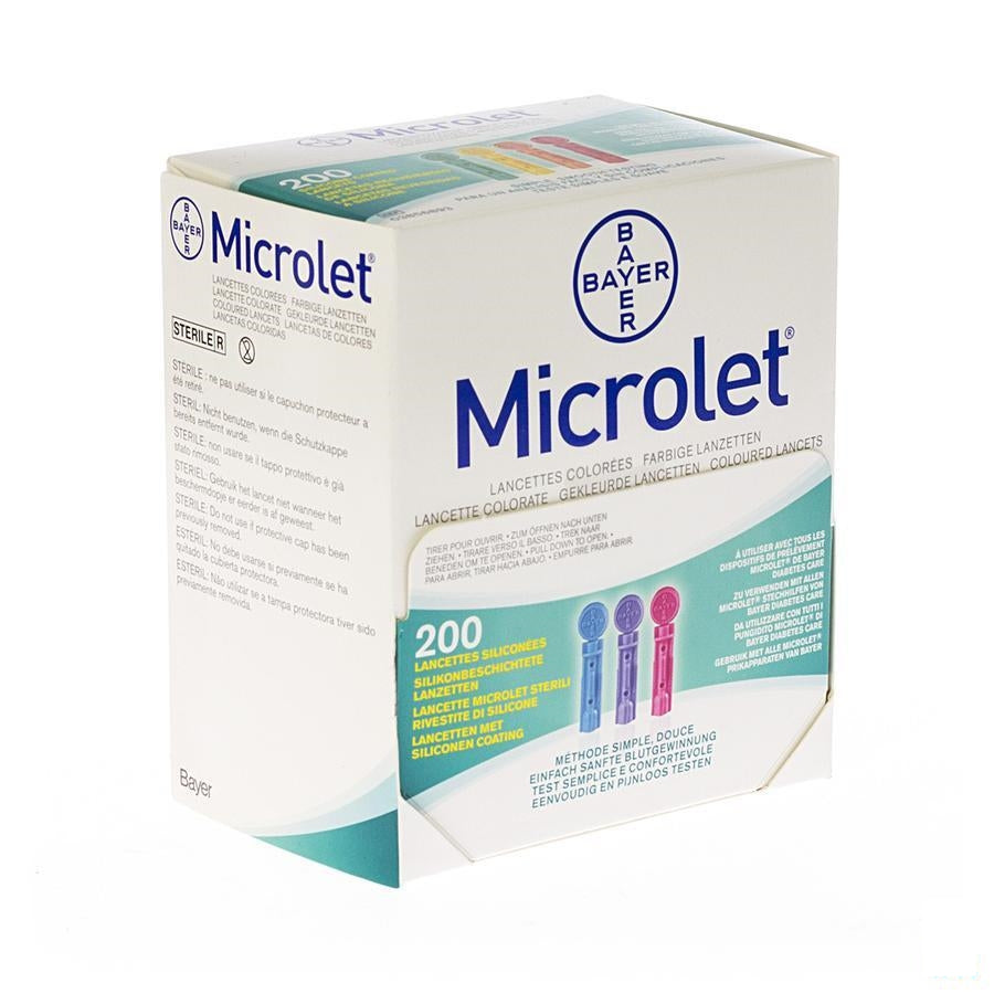 Bayer Microlet Lancetten Ster Gekleurd 200