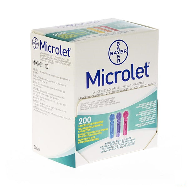 Bayer Microlet Lancetten Ster Gekleurd 200 - Bayer Health Care Diabetes - InstaCosmetic
