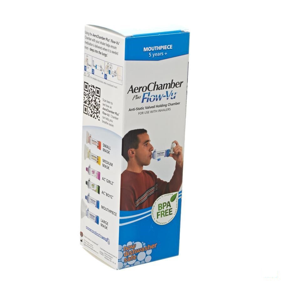 Aerochamber Plus A/static+flow-vu-mouthpiece Adult
