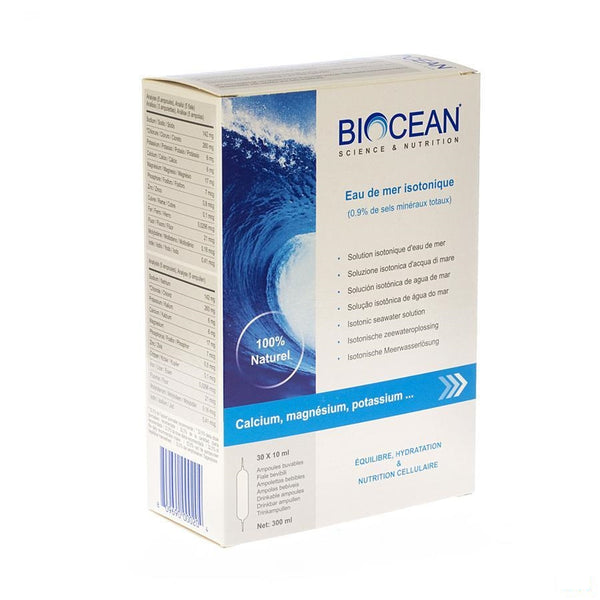 Biocean Isotonic Quinton Amp 30x10ml - Energetica Natura Benelux - InstaCosmetic
