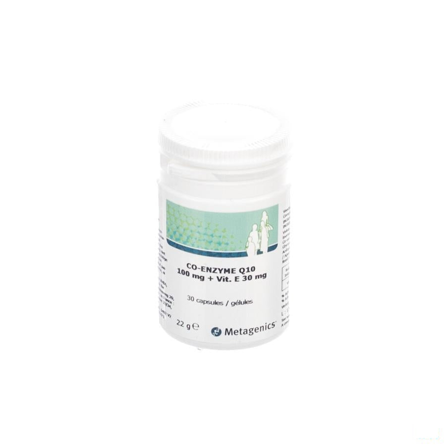 Coenzyme Q10 100mg+vtt E Capsules 30 6492 Metagenics