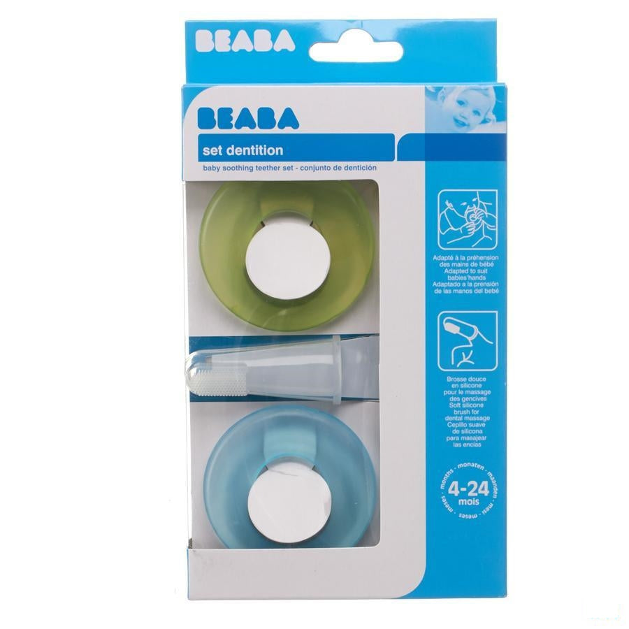 Beaba Tandenb Baby Vingerling Sil (+2 Bijtringen)