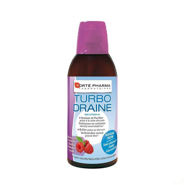 Turbodraine Framboos 1x500ml - Forte Pharma - InstaCosmetic